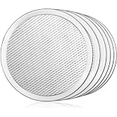New Star Foodservice Aluminum Pizza Baking Screen, 8 Inch | Restaurant-Grade, Seamless, Pack of 6