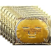 Adofect 15 Pack 24K Gold Crystal Collagen Facial Masks, Face Masks Skincare for Women | Anti-Aging | Reduces Puffiness | Moisturizes | Hydrates | Collagen Mask Set | Suitable for All Skin Types