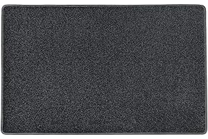 PURE ERA Carpet Stair Tread Landing Mat Tape Free Self Adhesive Non Slip Skid Resistant Indoor Doormat Area Rug Floor Mat for Kitchen Bathroom Workstations Washable 2' X 3' (Black)