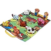 Melissa & Doug Take-Along Farm Baby and Toddler Play Mat (49 x 37 cm) with 9 Animals - Folds to Be Convenient Storage Bag for