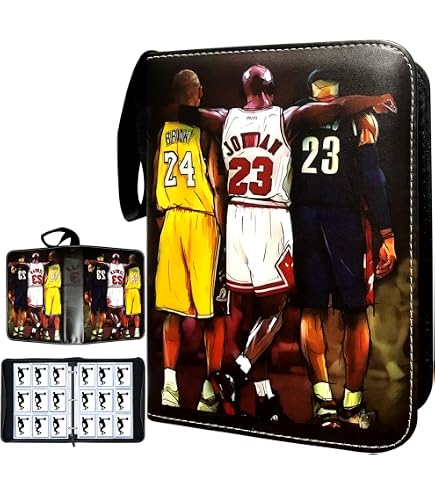 3 ring card binder Basketball Binder, Trading Card 4 Pocket with 50 Removable Sleeves Fits 400 Sport Cards, Card Holder Binder with Zipper, Collector Storage Album : Toys & Games Commander:Cloud Ex-SOLDIER 25to50 100 9.75” W x Pokémon™ Deluxe Character Guide