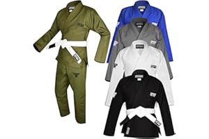 FISTRAGE FR FISTRAGE Brazilian Jiu Jitsu Gi Kimono Martial Arts Uniform Men & Women Training Competition Lightweight with Belt