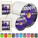 TECEUM Paracord Type III 550 White – 50 ft