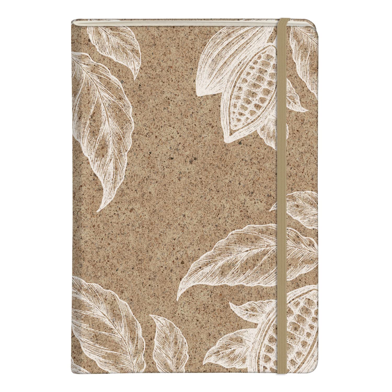 Clairefontaine 83546C - A Rigid Filled Notebook Cover made of cocoa shells - A5 14.8x21 cm 96 Lined Pages 90g ivory paper - Gusset pocket - 3 visuals, random delivery — image 1