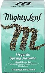 Mighty Leaf Tea Organic Spring Jasmine, Whole Leaf Pouches, 15 ct