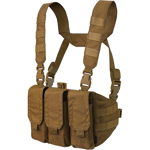 YAKEDA Tactical Chest Mini Rig Vest With Magazine Pouch Adjustable Detachable Laser Cutting Molle Modular Chest Vest Black