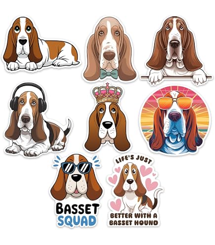 Autocollant Voiture 3D Basset Hound - Design Métal Déchiré, Vinyle - Pour Coffre, Pare-chocs, Personnalisation
