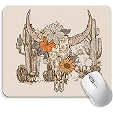 BAYOGITA Vintage Western Mouse Pad - Western Cow Mousepad, Cowgirl Desk Office Mouse Pads, Vintage Cow Decor Gifts, Cowgirl Gift for Woman, Coworker Gifts, 9.5x8 Inches