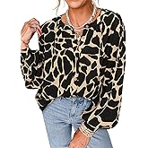 PRETTYGARDEN Women's Floral Button Down Blouse 2026 Fall Fashion Dressy Casual Long Sleeve Shirts Spring Top Boho Clothes