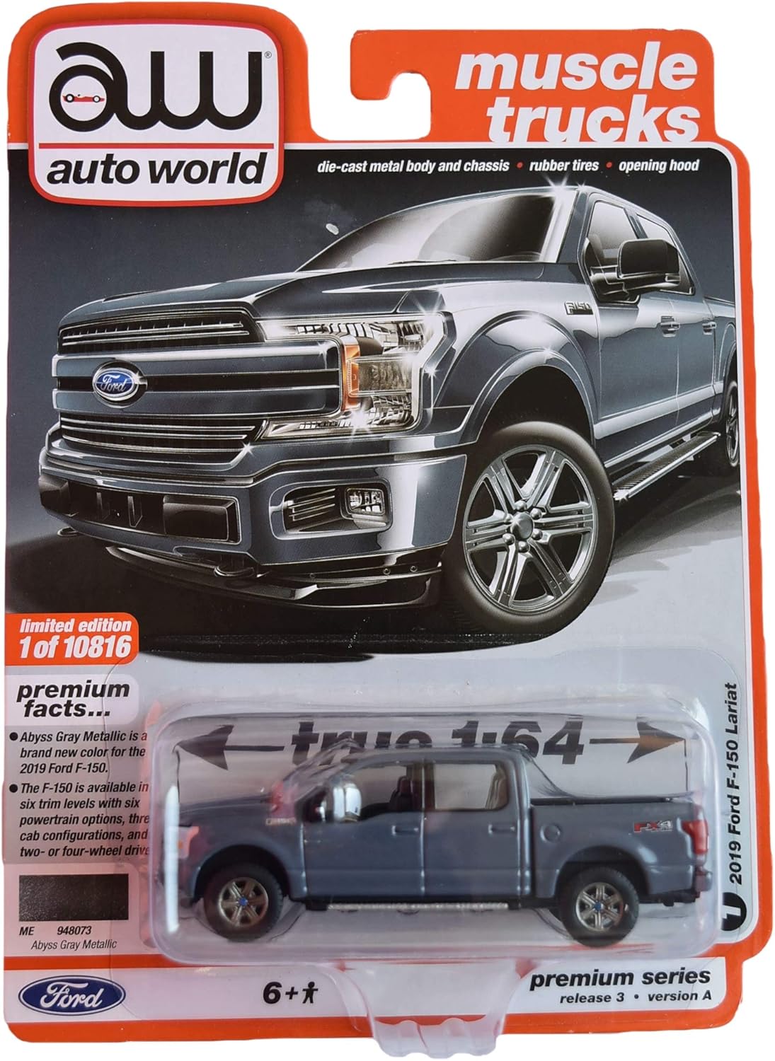price for ford f150 truck on Amazon Com Auto World 2019 Ford F 150 Lariat Gray Toys Games