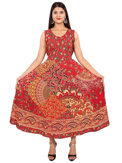 Women's A-Line Maxi Dress (JSL131_Blue_Free Size)