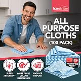 SOL 100 Pack Blue J Cloths 8x23cm All Purpose Disposable Cloths view 3