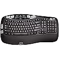 Logitech K350 Wave Ergonomic Keyboard with Unifying Wireless Technology - Black