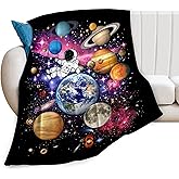 Space Blanket Galaxy Astronaut Throw Blankets Cozy Fleece Flannel Blanket Soft Warm Plush Lightweight Solar System Gifts Bedding for Boys Girls Teens Kids Adults for Couch Sofa Bed 40