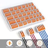 Flintronic 40Pcs Lever-Nut Wire Connectors 2/3/5-Port Compact CI Cable view 8