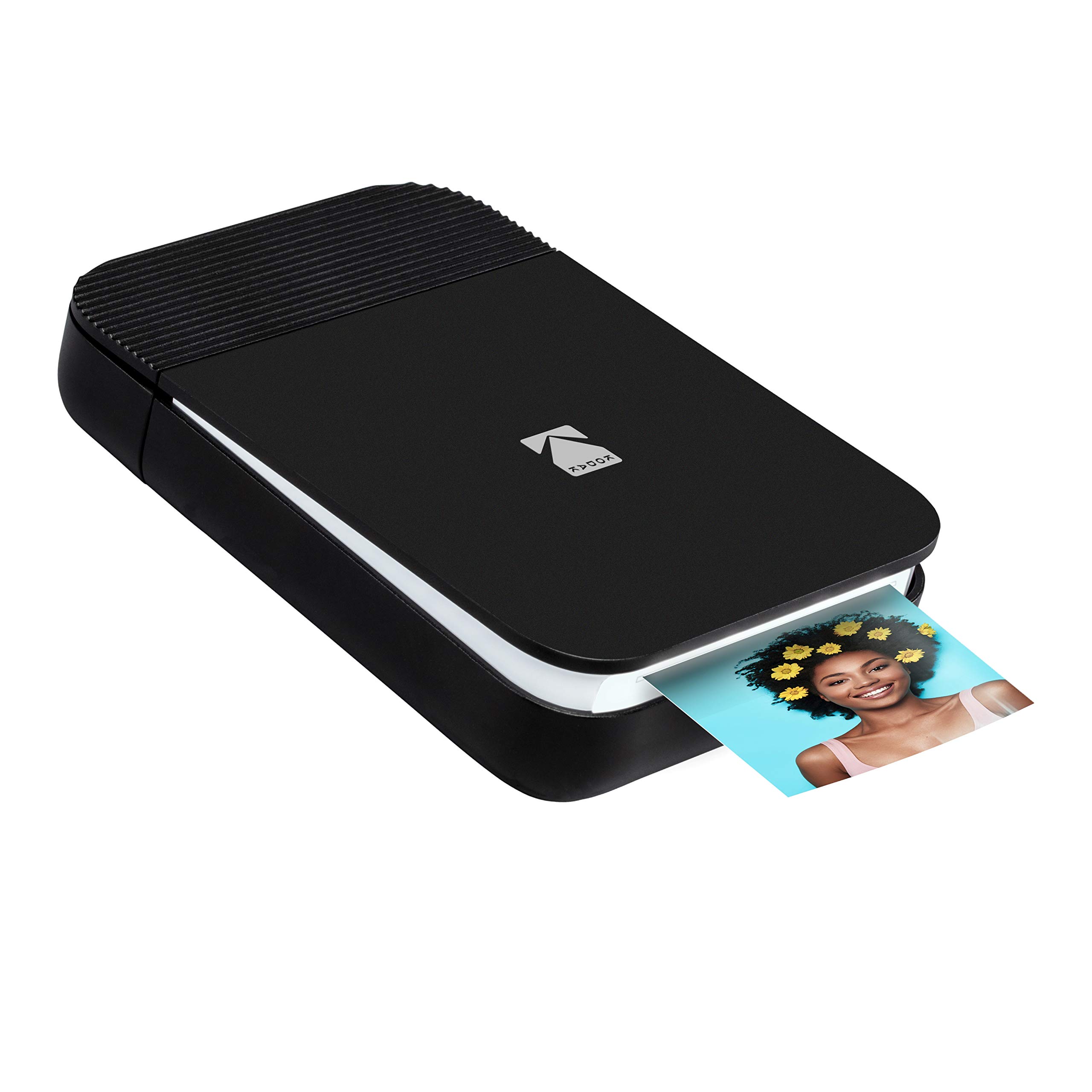 KODAK Smile Instant Digital Printer - Pop-Open Bluetooth Mini Printer for iOSand Android - Edit, Printand Share 2 x 3 Zink Photos w/Free Smile App, Brown, Black/White