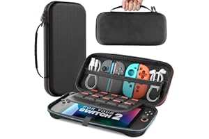 Carrying Case for Nintendo Switch 2 (2025), Portable Hard Shell Travel Case for Switch 2, Protective Game Bag with 10 Game Ca