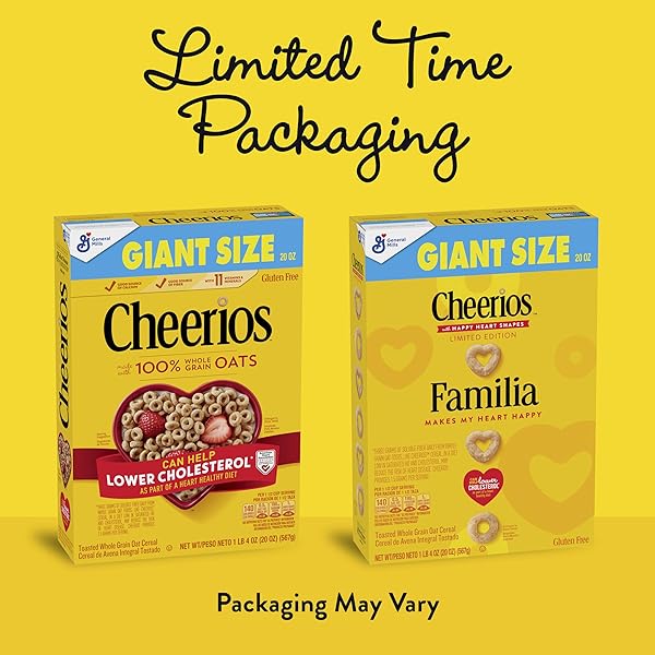 CHEERIOS, HEART HEALTHY GLUTEN FREE BREAKFAST CEREAL, GIANT SIZE, 20 OZ
