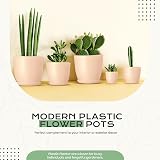 Utopia Home Pink Plastic Planters 10 Pack Multisize Indoor Decorative Pots view 5