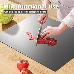KORVOS Stainless Steel Cutting Board, 15.7" x
