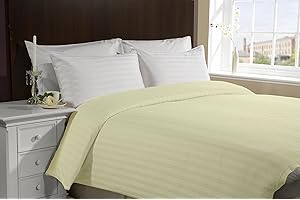 Lasin Bedding, Luxury Soft 100% Cotton, Duvet Cover, Hidden Zipper Closure, Ivory, California King/King 102" x 86"
