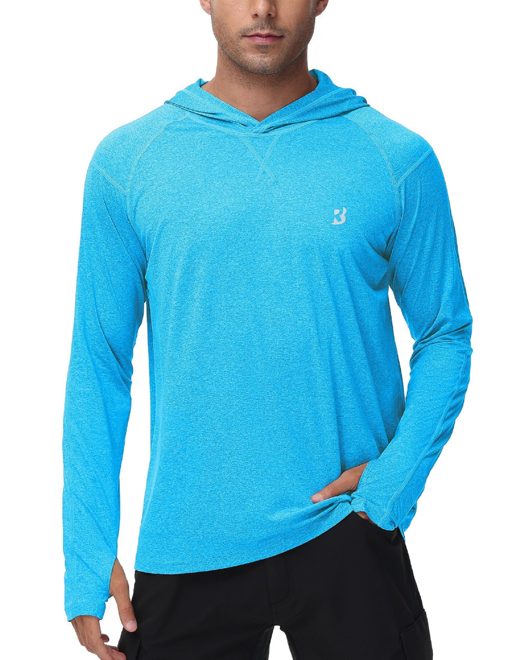 Mens UPF 50+ Fishing Swim Shirt - Long Sleeve Sun