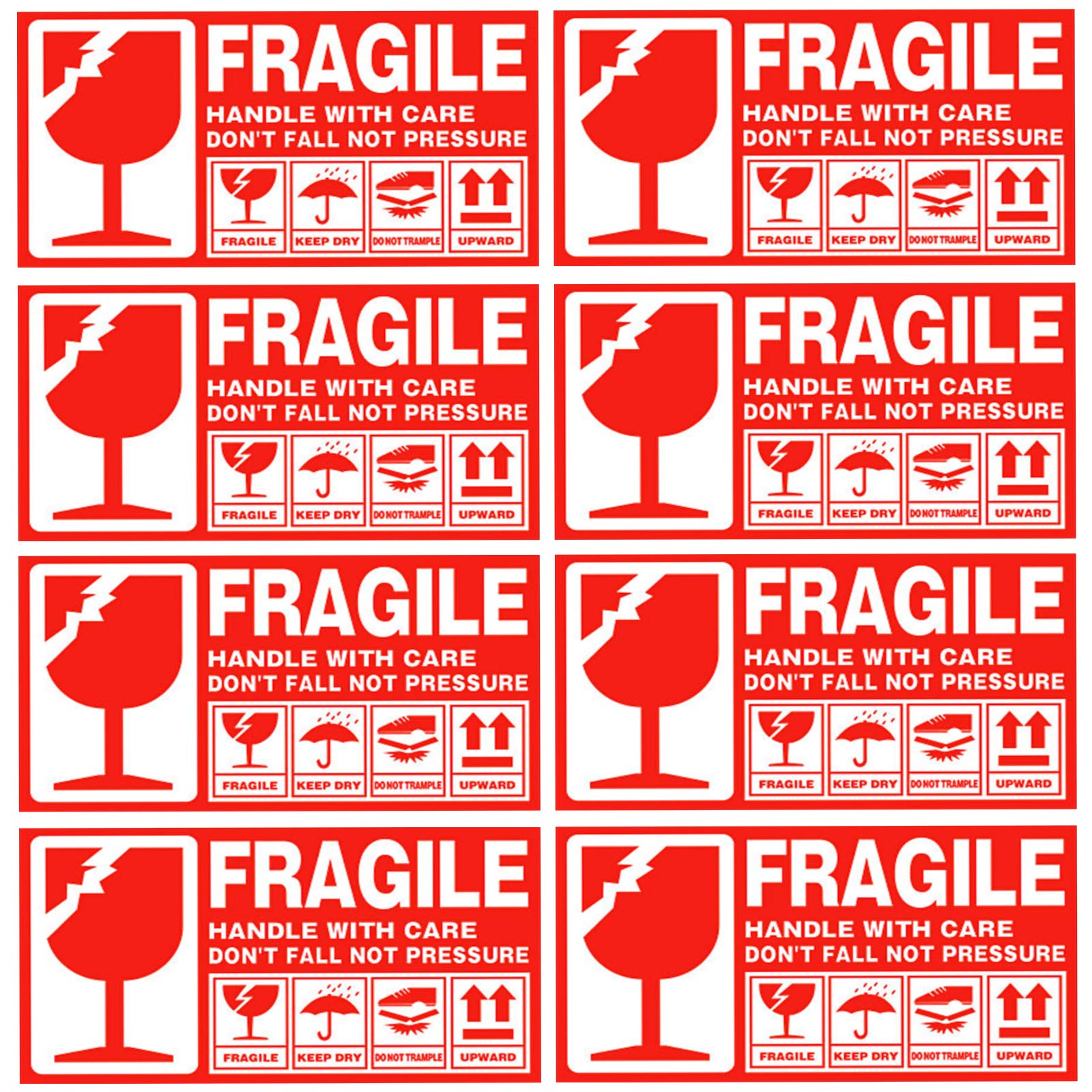120Pcs Handle with Care Fragile Stickers Shipping Stickers Box Shipping Fragile Warning Sticker Box Packaging Label 50 x 90mm