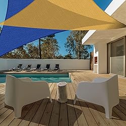 AsterOutdoor Sun Shade Sail Triangle 16' x 16' x