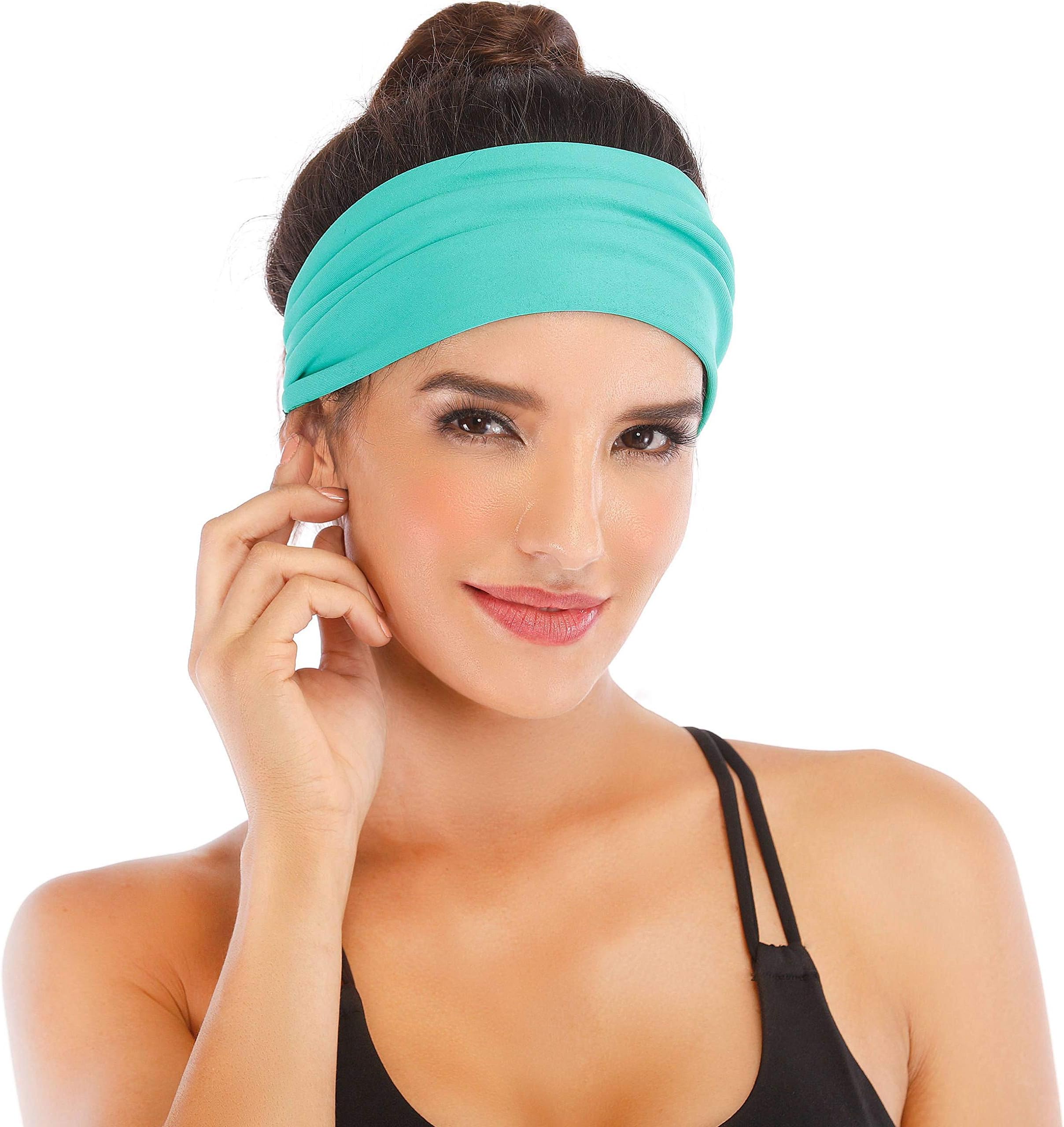 Heathyoga Non-Slip Headbands for Women -Silicone Grippy Headbands & Sweat Bands Headbands for Workout, Running, Gym, Yoga, Bike Helmet Friendly, Performance Stretch & Moisture Wicking