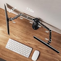 ErGear Dual Monitor Stand, Heavy Duty Adjustable