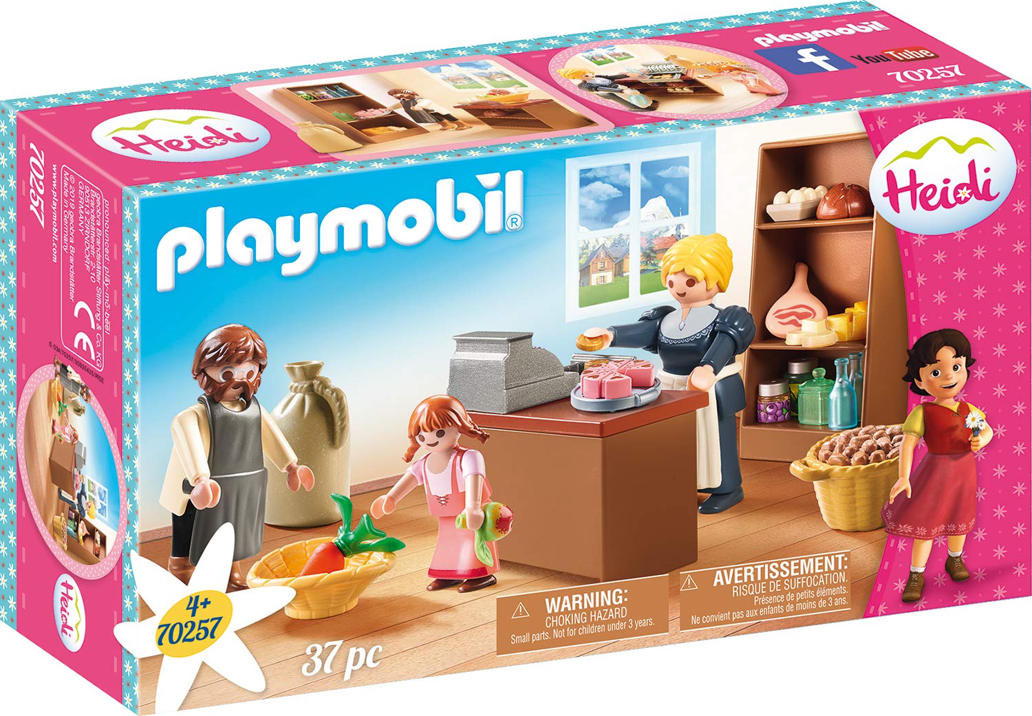 Playmobil 70257 Keller Family Grocery, Fun Imaginative Role-Play, PlaySets Suitable for Children Ages 4+