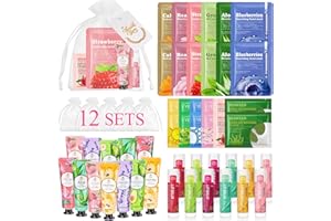 72 Pcs Bulk Gifts For Women, Bulk Facial Mask, Lip Balms, Hand Creams & Under Eye Patches, Spa Party Supplies,Party Favors Fo