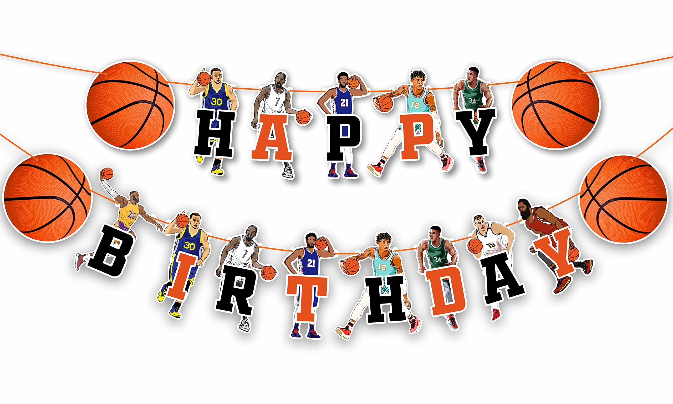 Seyal® Basketball Happy Birthday Banner