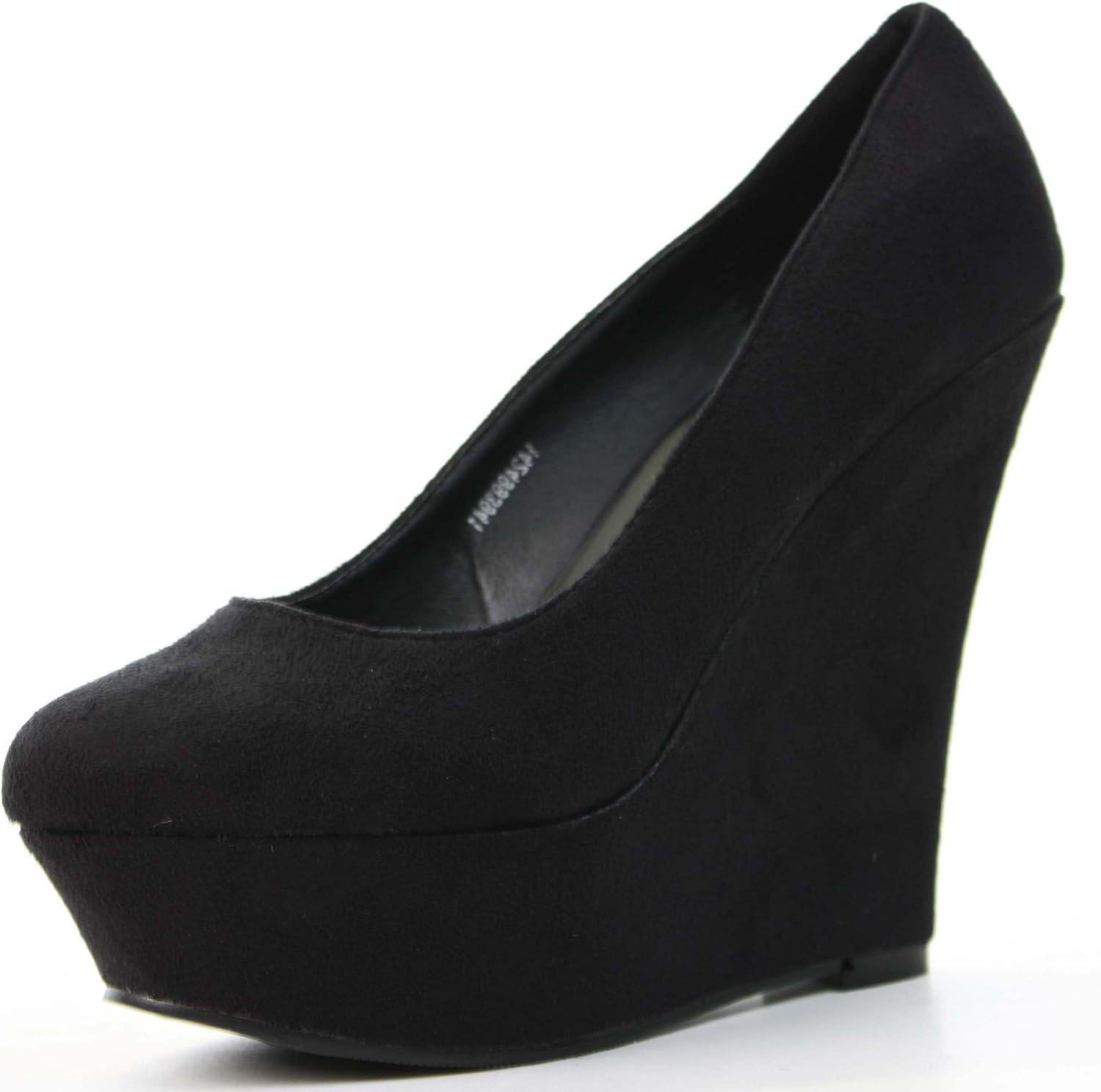 ladies black wedges