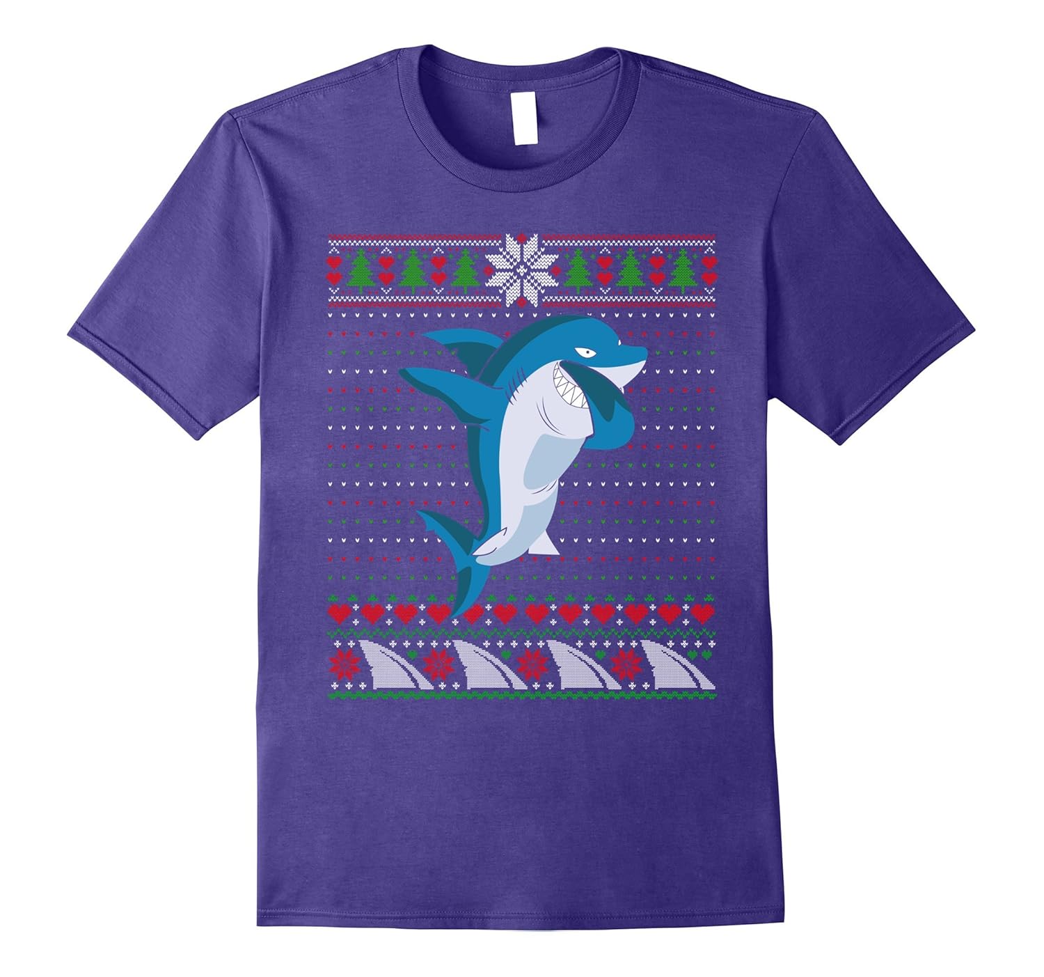 Shark Christmas Tshirt Funny Shark Dabbing Ugly Sweater Gift-ANZ