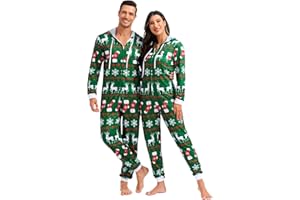 frawirshau Christmas Onesie Pajamas For Family Couples Onesie Pajamas For Women Onesies
