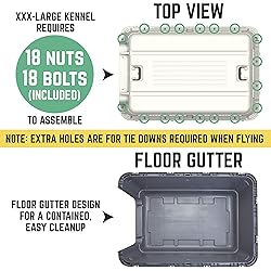 SportPet Designs Plastic Kennels Rolling Plastic
