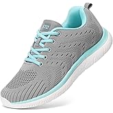 STQ Tennis Shoes Womens Sneakers Breathable Mesh Walking Shoes Arch Support Orthopedic Athletic Workout Gym Running Shoe for Travel Jogging Sports Cross Training
