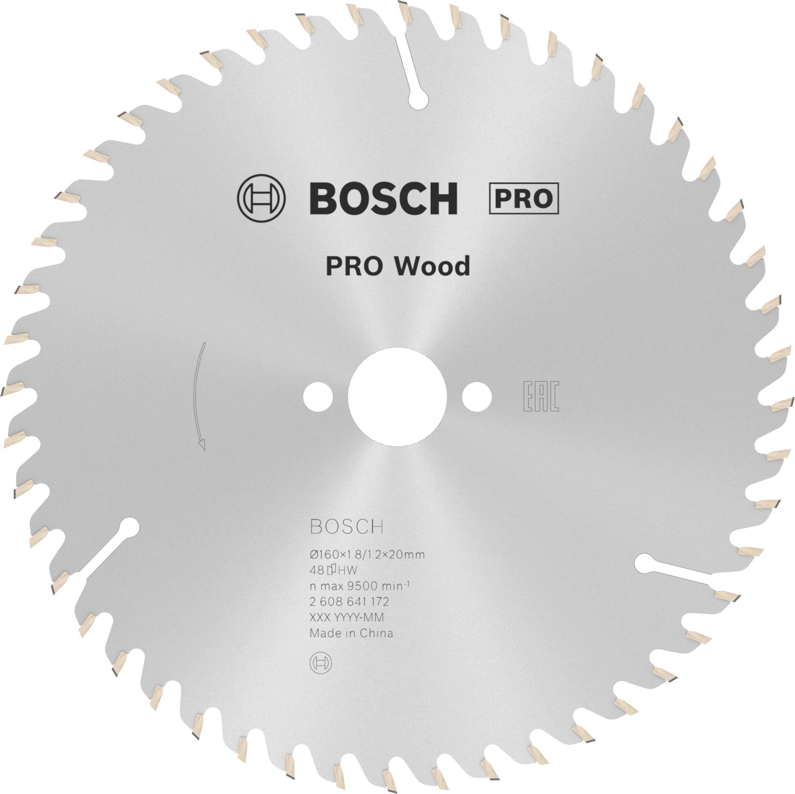 Bosch 1x PRO Wood Circular Saw Blade for Corded Hand-Held Circular Saws (for Softwood, Hardwood, Ø mm, Professional Accessory Hand-Held Circular Saw)
