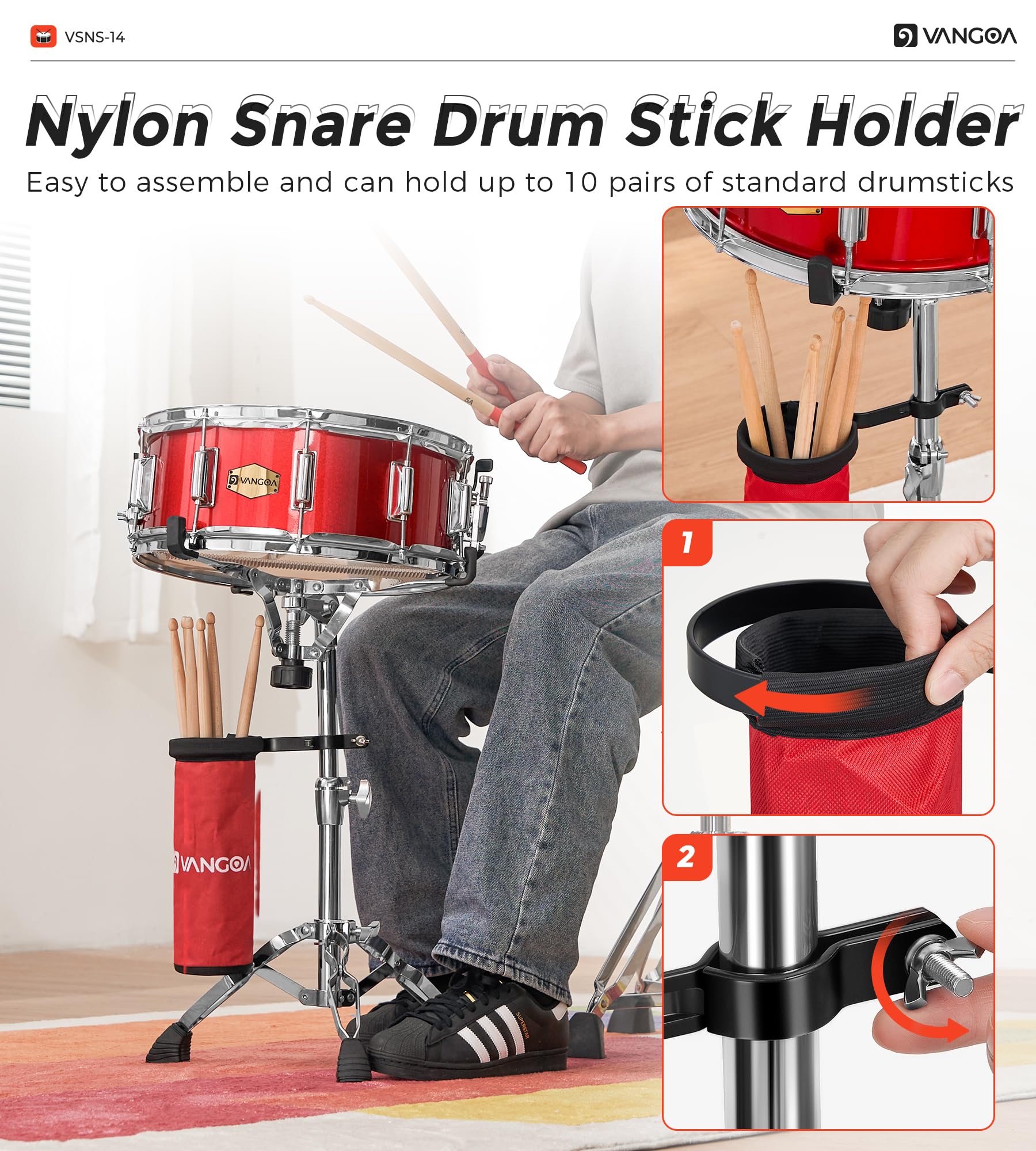 Vangoa Snare Drum Set with Remo Head 14" x