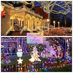 JMEXSUSS 200 LED Christmas String Lights Outdoor