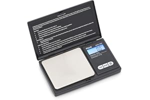 American Weigh Scales AWS-600 Digital Pocket Weight Scale, Digital Gram Scale, Jewelry Scale, Food Scale, Medicine Scale, Kitchen Scale, Small Pocket Scales, Backlit LCD 600 G x 0.1 G(Black)