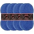 JubileeYarn Mohair Elixir Yarn - Baby Wool Blend - 50g/Skein - Curaçao Cooler - 4 Skeins