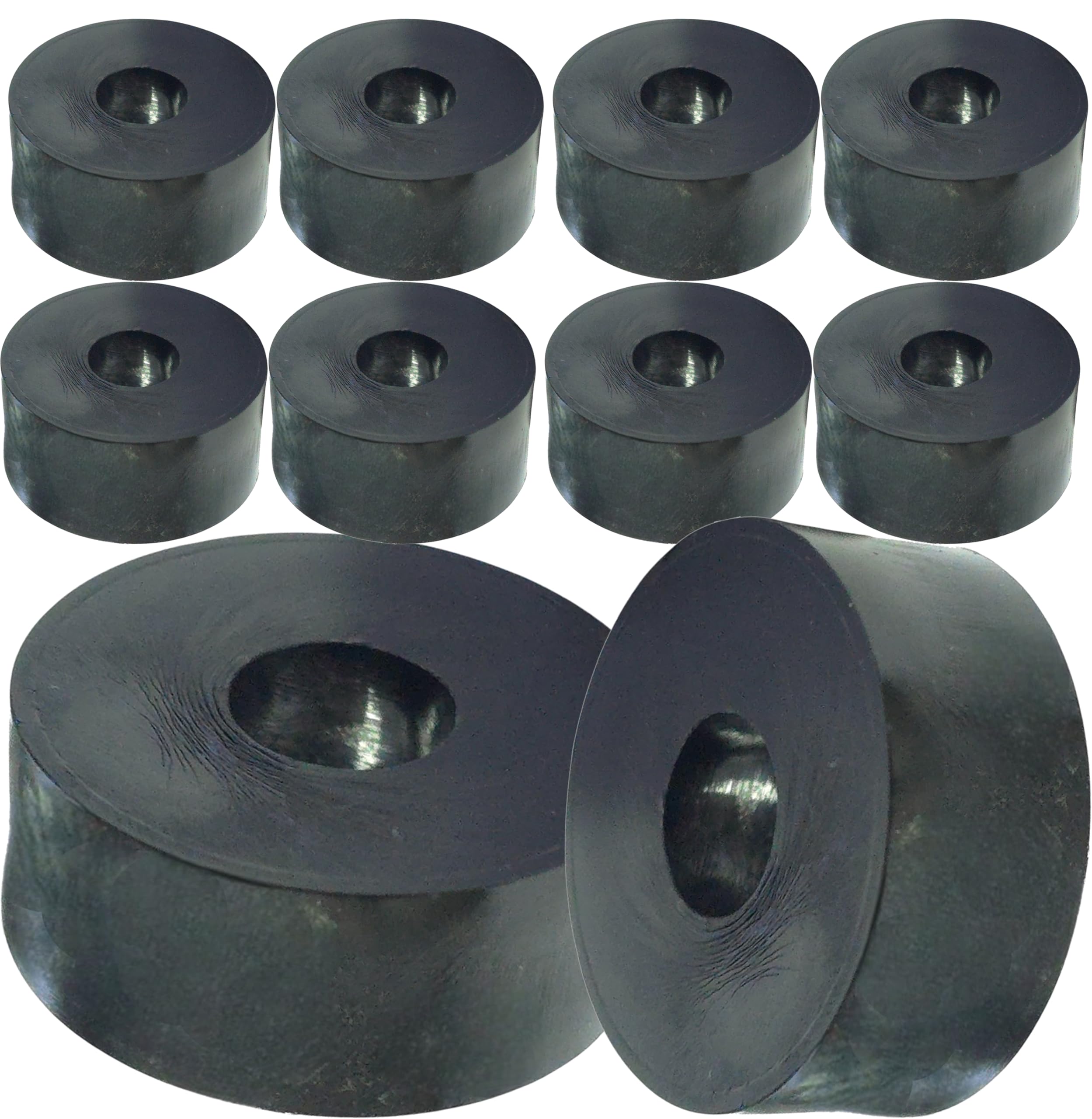 M5 Black Nylon Wide Spacers Standoff Washers ID(internal Diameter) 5.3mm, OD(outside diameter) 15mm, Thickness 10mm M5 x 15mm x 10mm (Pack of 10) — image 1