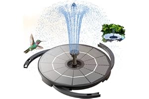 AISITIN 2.8W Solar Fountain Pump for Water Feature with 3.9ft Cord, Solar Bird Bath Fountain with 8 Nozzles Set, Solar Powere