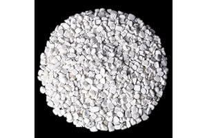 XIANNVXI 1.75lbs Aquarium Gravel Rocks White Turquoise Natural Polished Crystals Tumbled Chip Bulk Sea Glass Rocks for Plants Terrarium Supplies Fish Tank Gravel Vase Filler Decorative