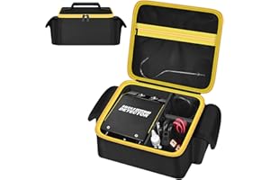 Steadtep Automotive Smoke Machine Leak Detector Storage Bag Compatible with Solary Smoke Machine for Car, Portable Carrying Case with 2 Side Pockets & Divider for Accessories(Box Only)-Black