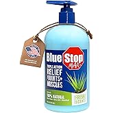 Blue Stop Max Massage Gel for Body Aches, 16 oz Pump Bottle; 3 in 1 Product Relieves Body Aches, Supports Joints and Nourishes The Skin