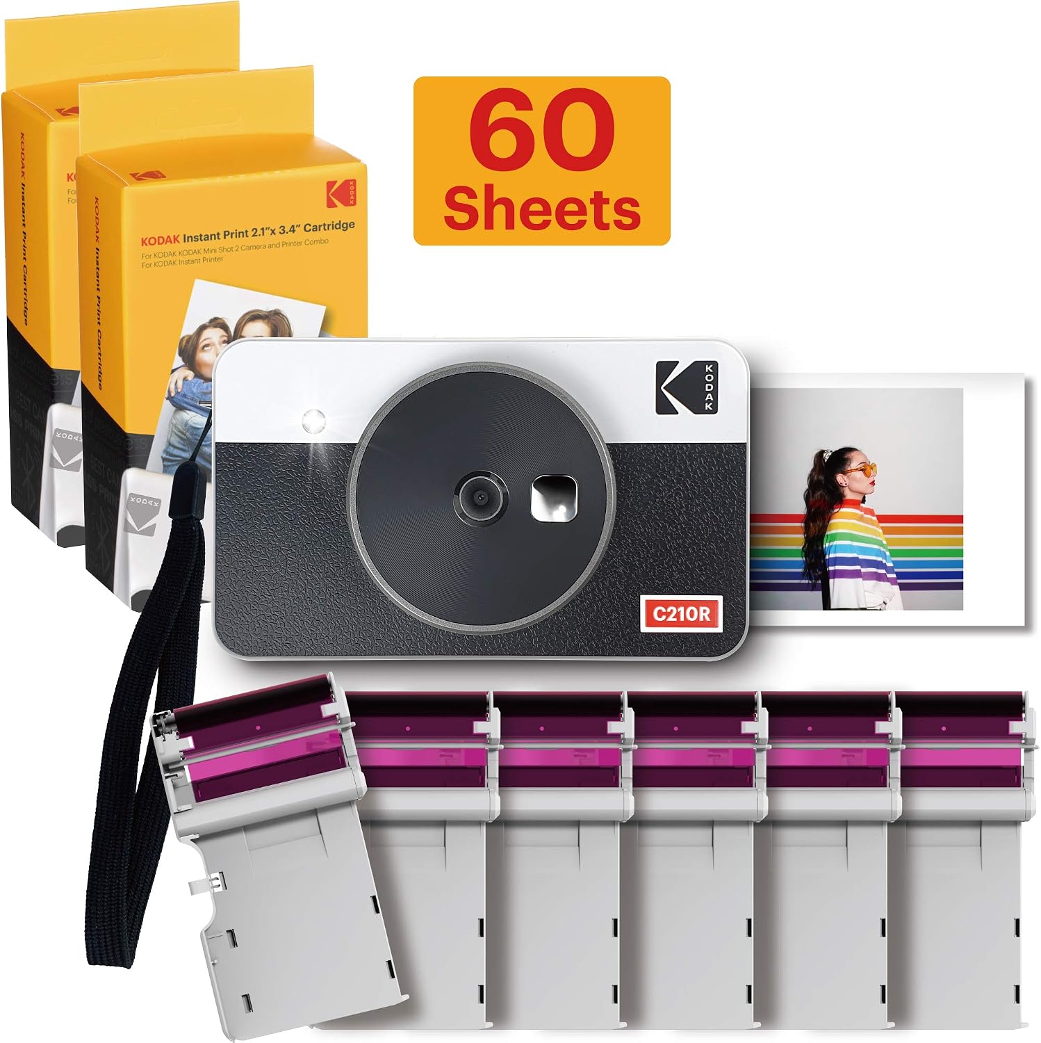 Kodak Mini Shot 2 Retro 4PASS Instant Camera and Portable Photo Printer 2-in-1, 5.3×8.6 Centimeters Instant Prints - Image 3