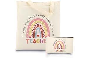 Teacher Gifts for Women,Teacher Appreciation Gifts,Teacher Christmas Gifts,Teacher Tote Bags,Thank You Gifts for New Teacher